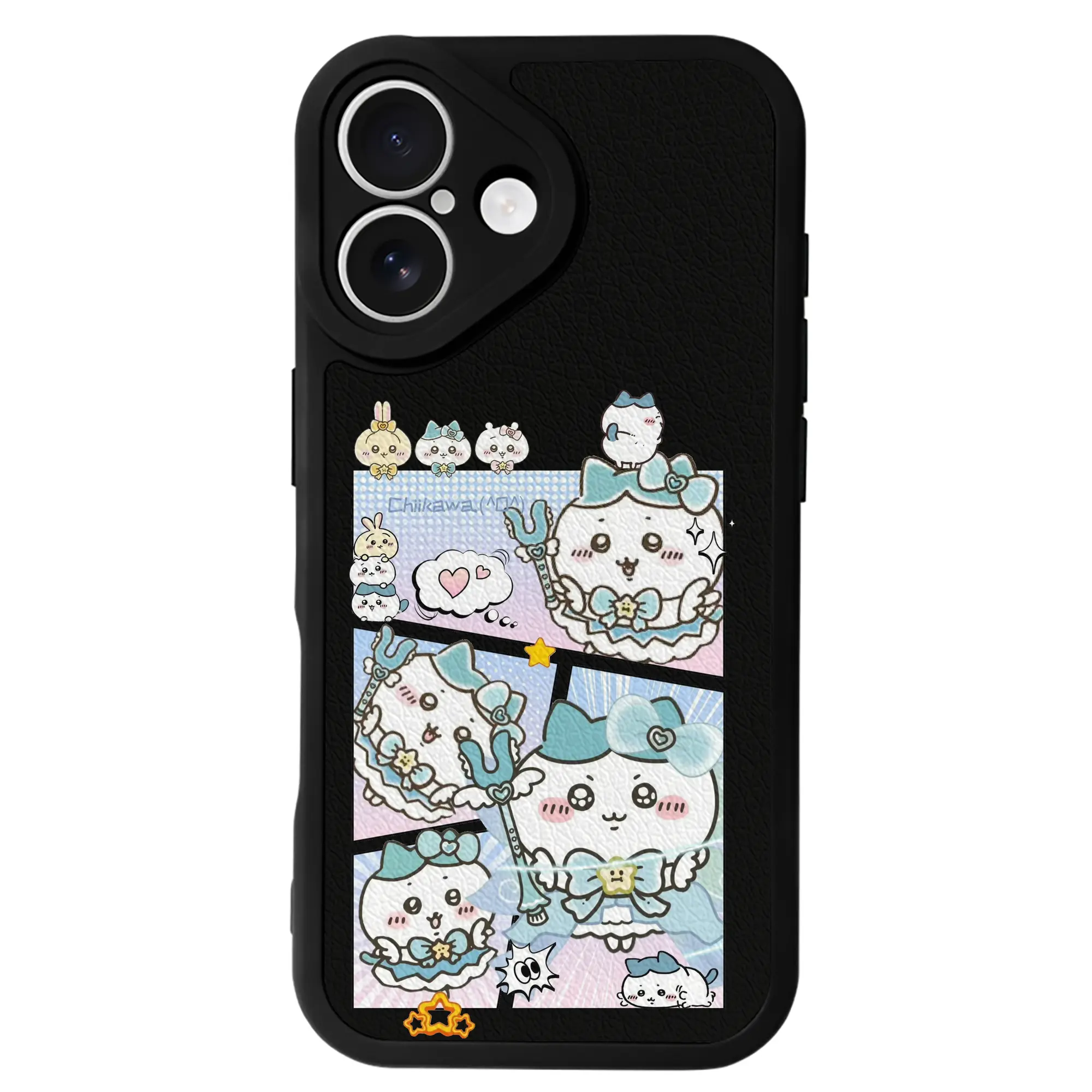 ちい が わ グッズ ハチワレ - IPhone 16シリーズ対応 ・ シリコンスマホケース ・ レザー調 ・ 高精度フィット ・ 耐衝撃 ・ ワイヤレス充電対応 ・ 精密カット